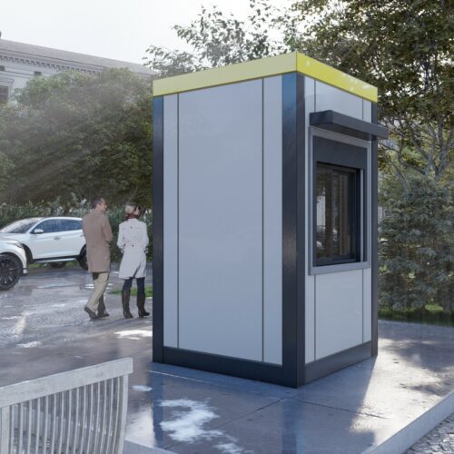 Kassa unit VC 4 (1.5x1.5m) 10 De ideale oplossing voor jouw huisvesting: de VC-serie kantoorunits, geschikt voor verschillende toepassingen zoals kassa-units en meer.
